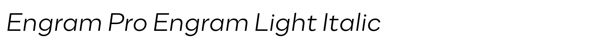 Engram Pro Engram Light Italic image